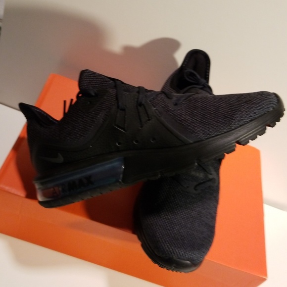 Nike Womens Air Max Sequent 3 Black/Anthracite Run - Picture 2 of 8